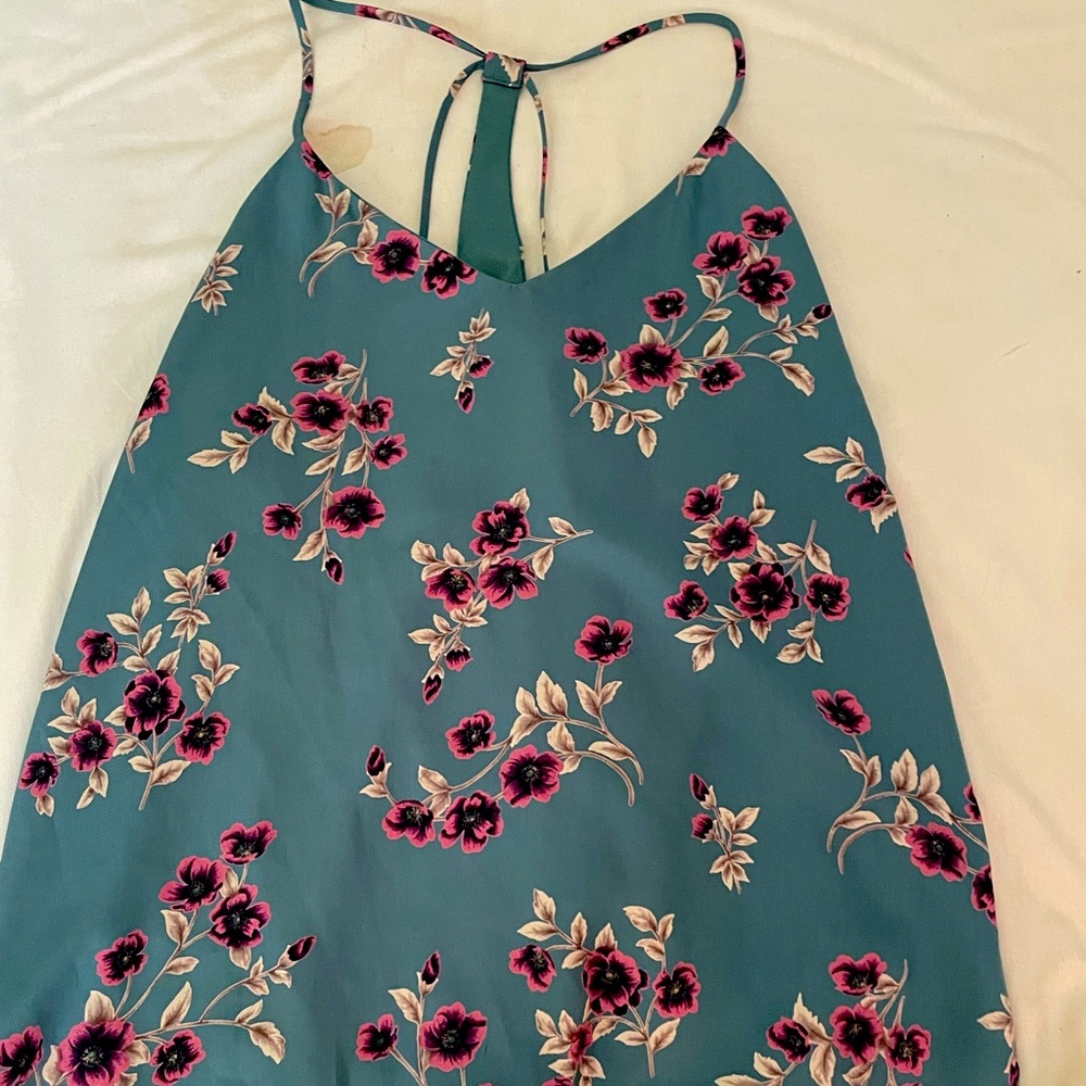Turquoise Flower Top XS